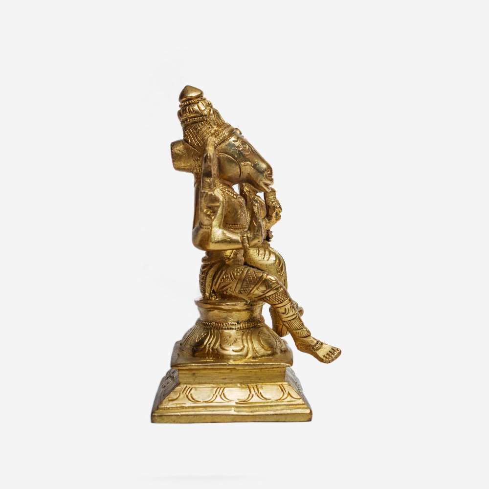 Varaha Laxmi figurine in Brass for Puja at Home & Workspaces thumbnail 3