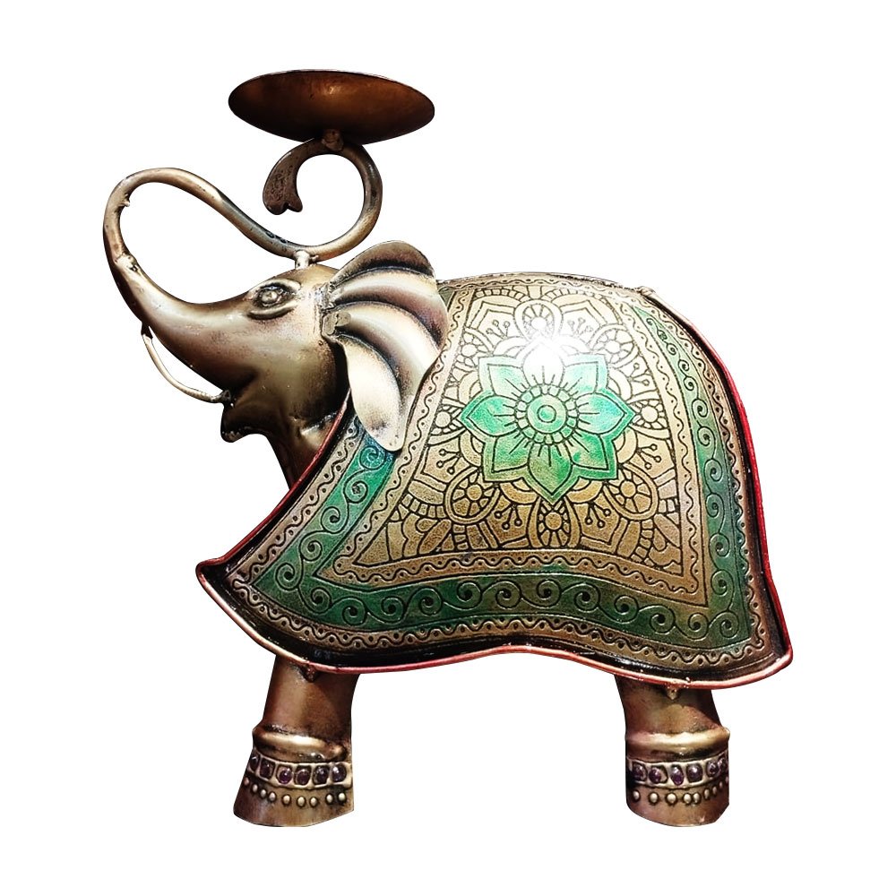 Majestic Elephant Tea Light Candle Holder thumbnail 1