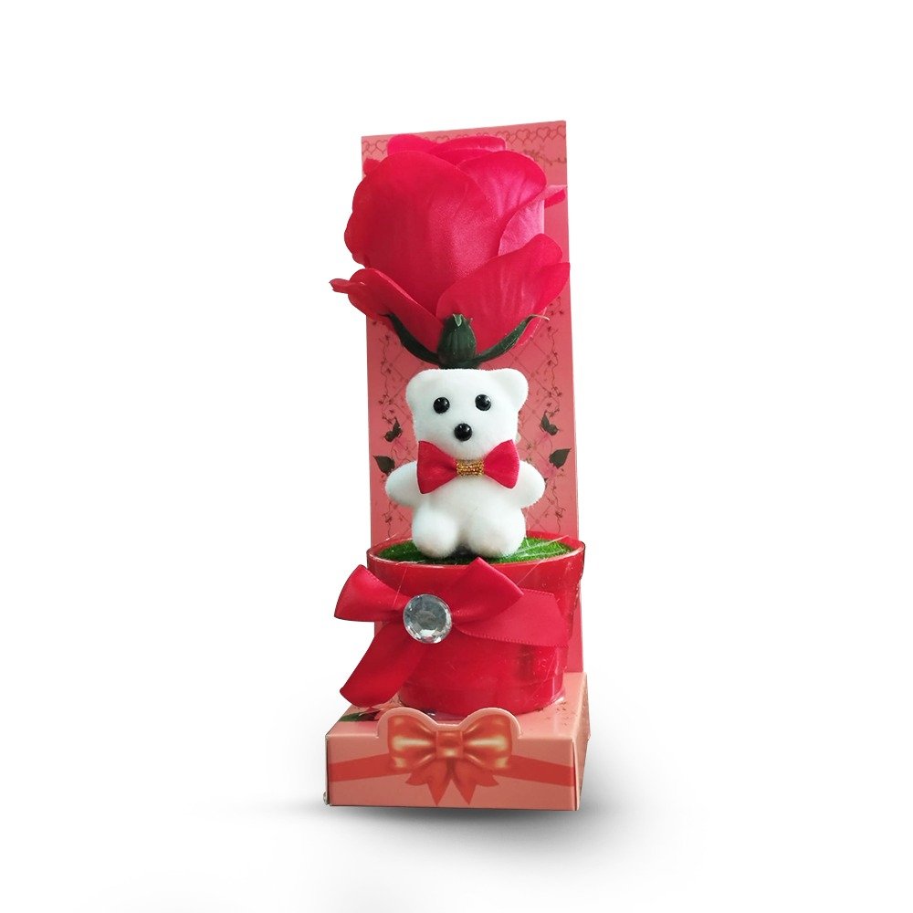 Lover's  Showpiece– Teddy & Rose for a Romantic Surprise thumbnail 1