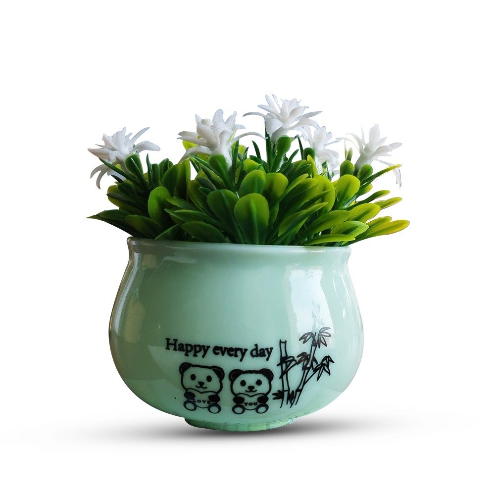 Pot with Artificial Plant thumbnail 1