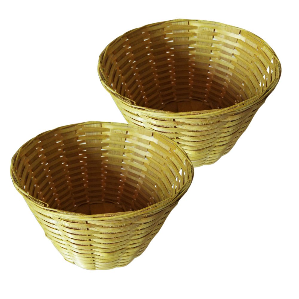 Hand Crafted Natural Bamboo Fruits Vegetables Basket for Home & Kitchen(set of 2 pieces) thumbnail 1