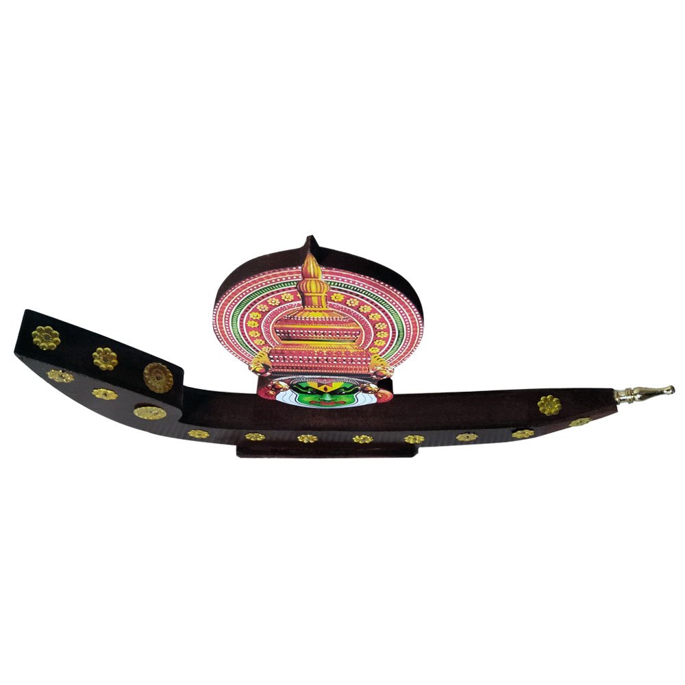 Traditional Miniature of Kathakali Snake Boat Souvenir with Decorative Print for Home Decor and Gifting thumbnail 3