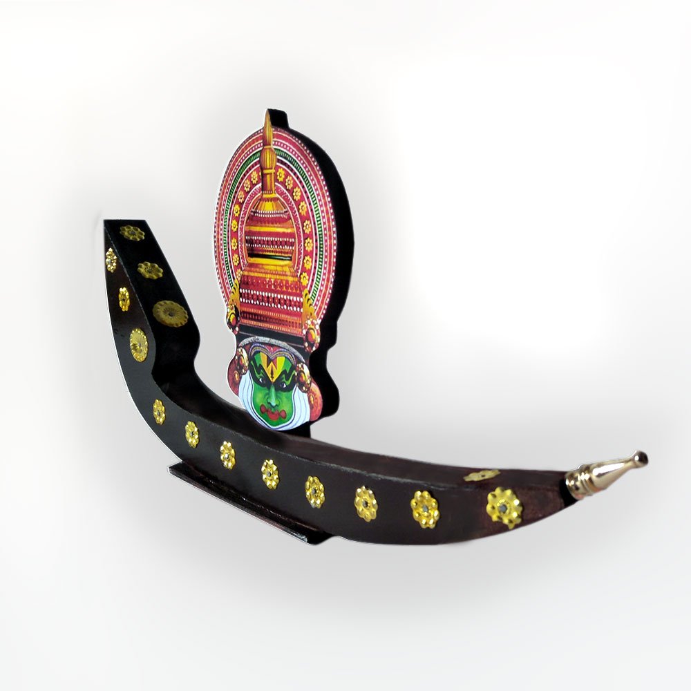 Traditional Miniature of Kathakali Snake Boat Souvenir with Decorative Print for Home Decor and Gifting