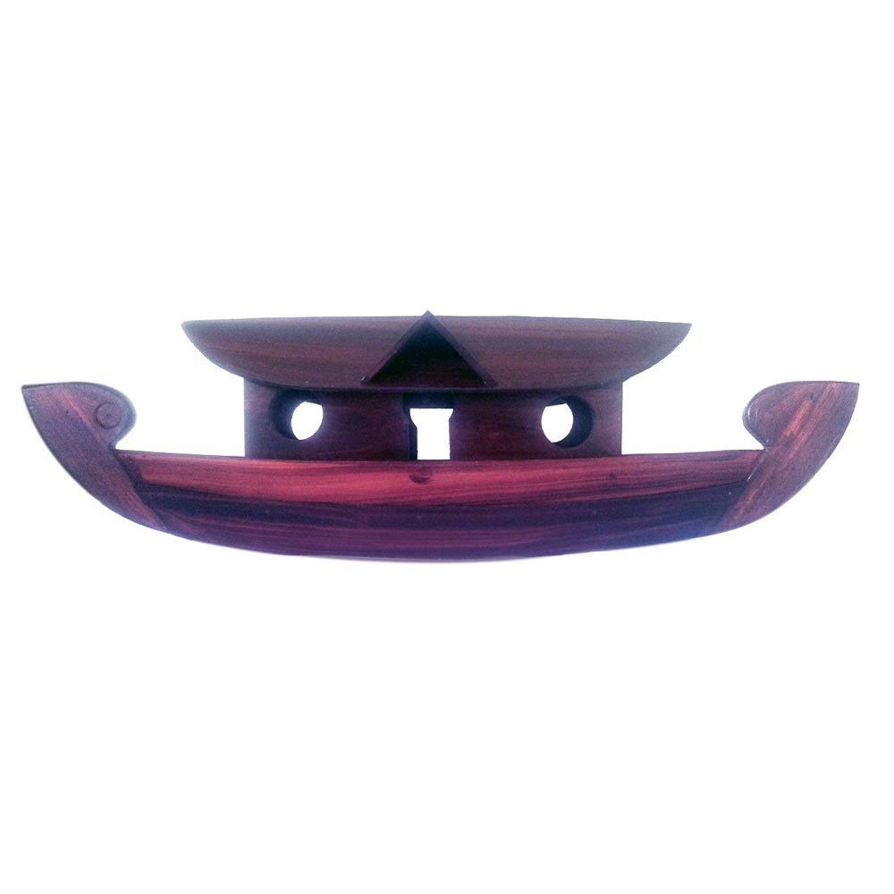 Wood Crafted Kerala Houseboat Miniature for Decor & Gifting