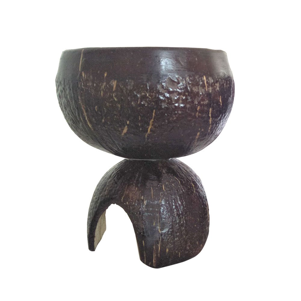 Handcrafted Natural Coconut Shell Crafted Planter Bowl for Home Decor