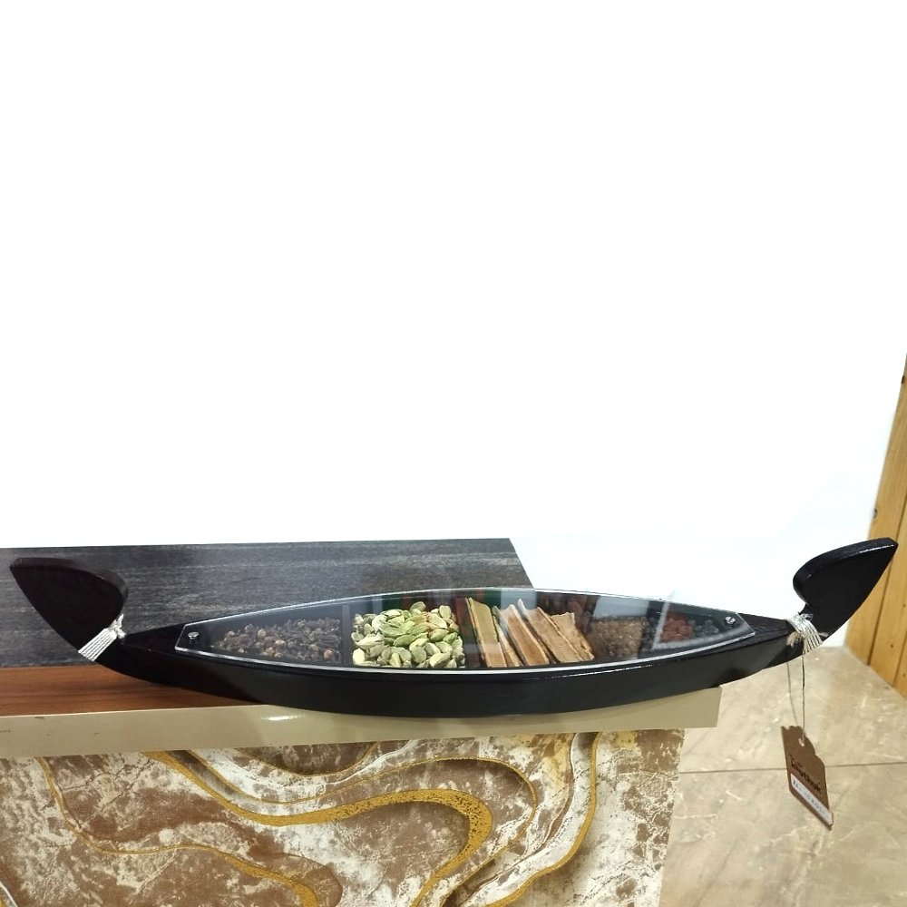 Wood Crafted Souvenir of Kerala Spice Boat Kettuvallam for Decor/Gifting thumbnail 3