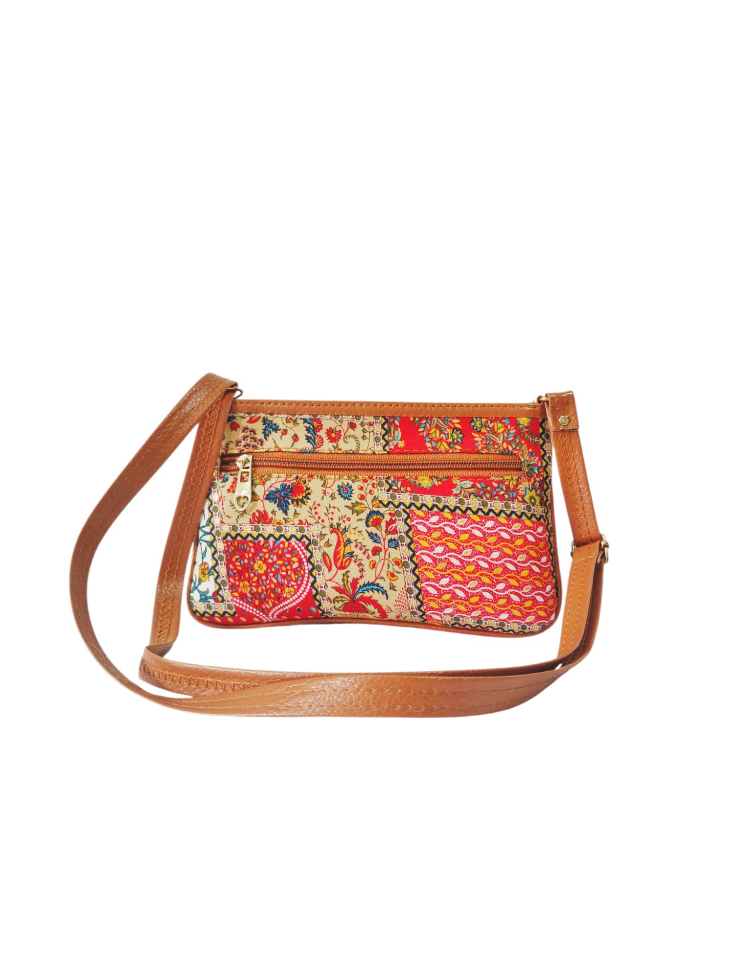 Handmade Multi Colour Printed Crossbody Sling Bag thumbnail 3