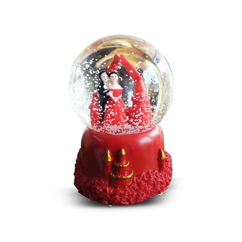 Enchanted Red Roses Snow Globe – Musical Gift thumbnail 1