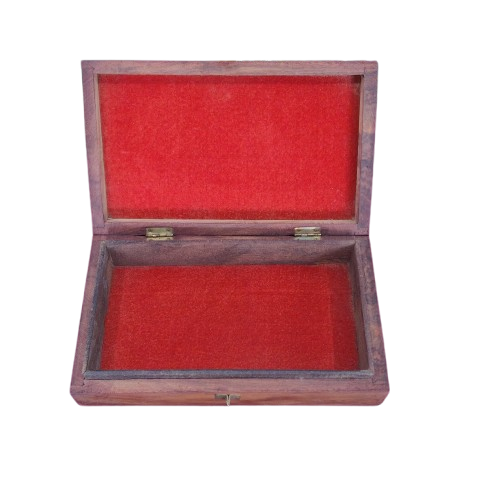 Wooden Carved Jewellery Trinket Box with Brass Inlay Design thumbnail 3