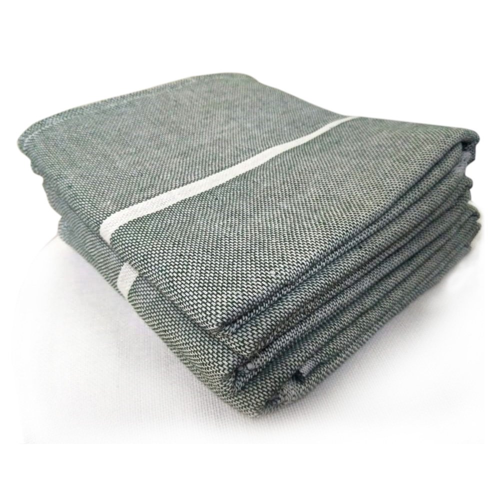 Light Edge Stitched Cotton Bath Towel Thorthu For Bathroom & Multipurpose Use (Grey, Set of 3)