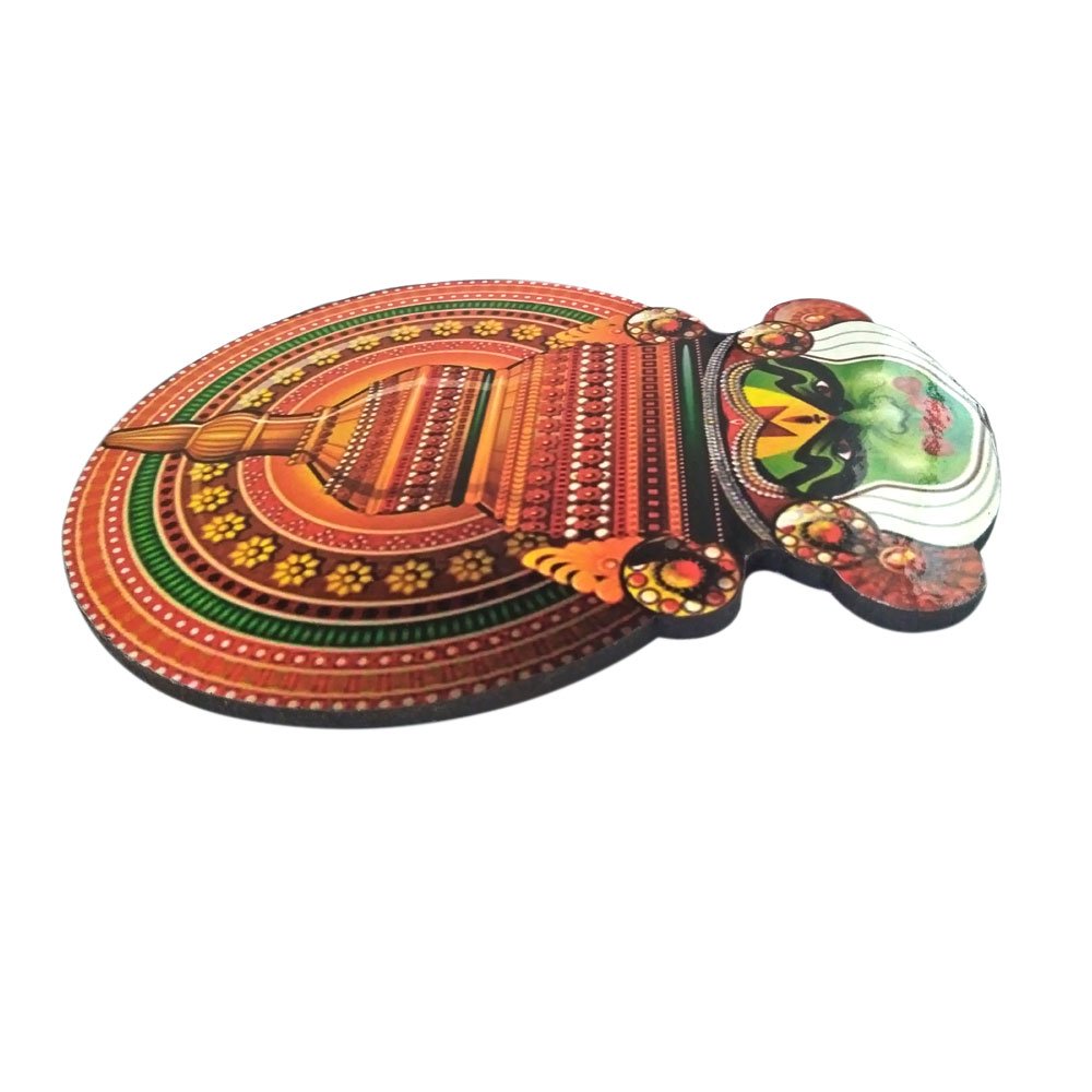 Kathakali Mask Wall Hang-Multicolor Print