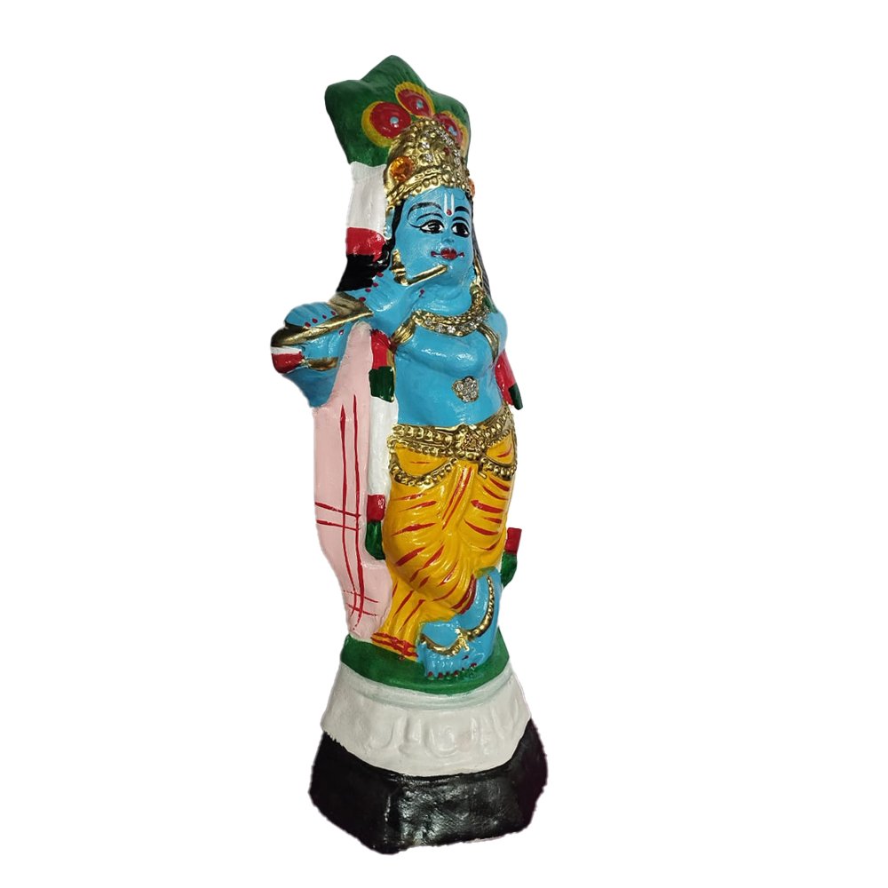 Vishu Kani Paper Mache Idol of Lord Krishna in different sizes.