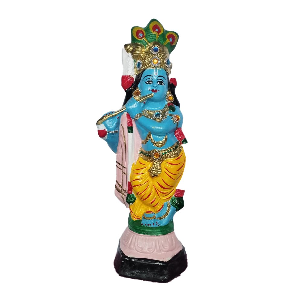 Vishu Kani Paper Mache Idol of Lord Krishna in different sizes. thumbnail 1