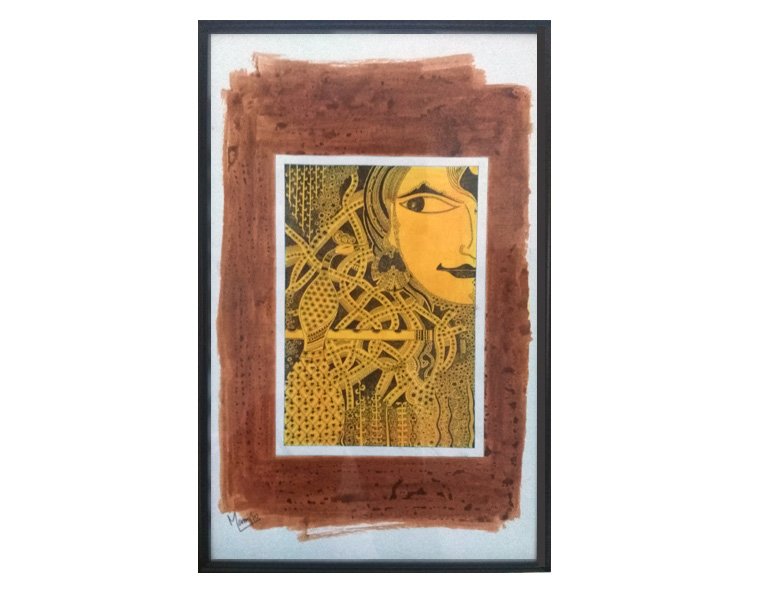 Krishna Abstract Wall Painting for Home Decor