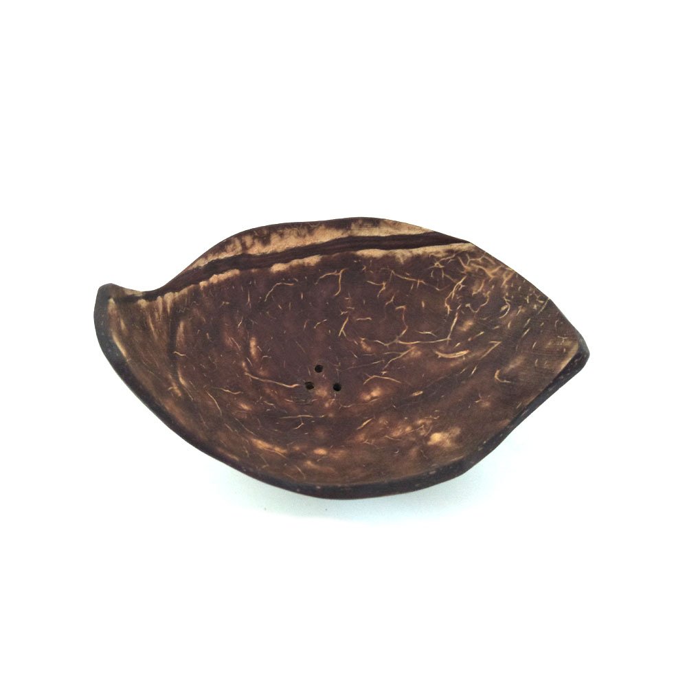 Handcrafted Natural Coconut Shell Crafted Soap Dish with Stand thumbnail 1